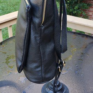Beautiful Black Leather Backpack. L. Credi